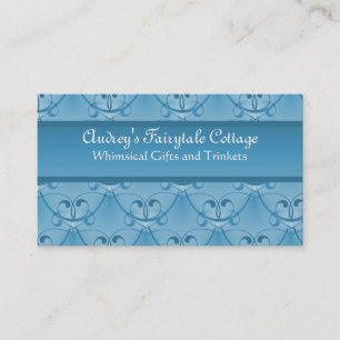 Classic Glam Business Card, Soft Light Blue Card