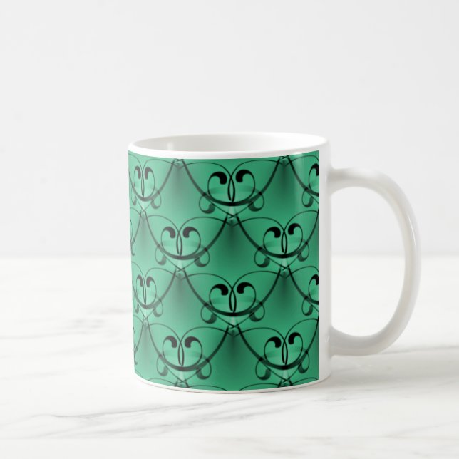 Classic Glam Mug, Mint Green Coffee Mug (Right)