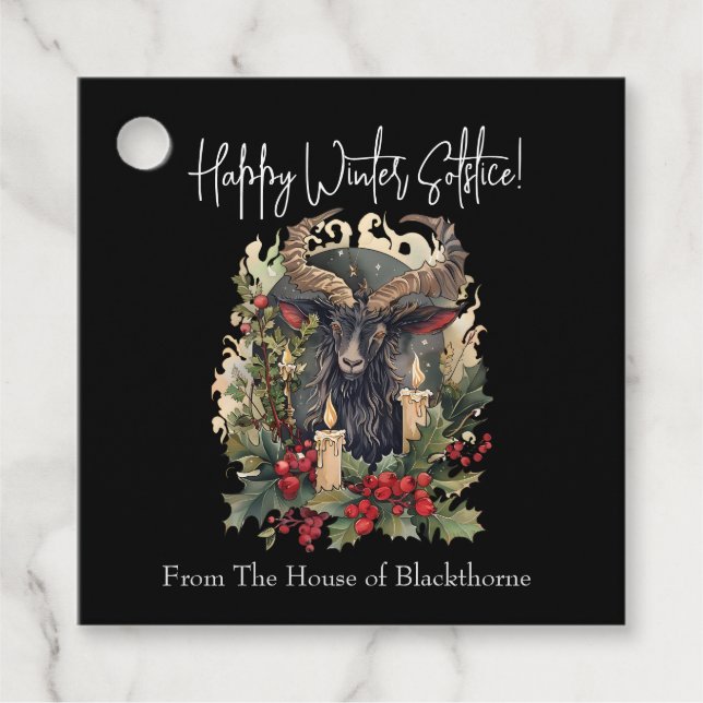 Classic Goat Yule  Favour Tags (Front)