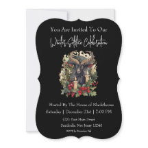 Classic Goat Yule Invitation 