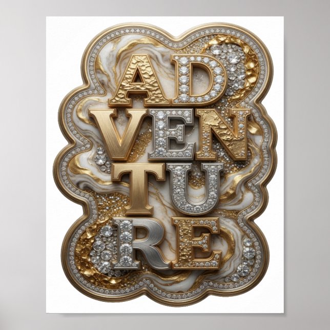 Classic Gold ADVENTURE Print (Front)