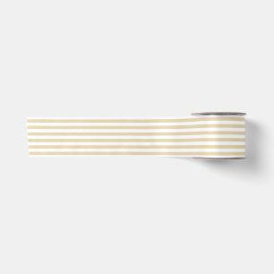 Classic Gold and White Striped Satin Ribbon
