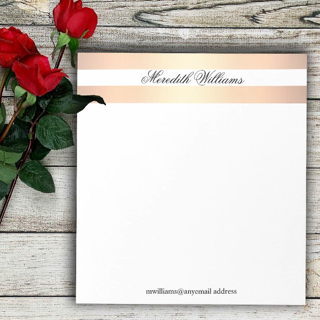 Classic Gold Bands Name Personalised Notepad (Creator Uploaded)