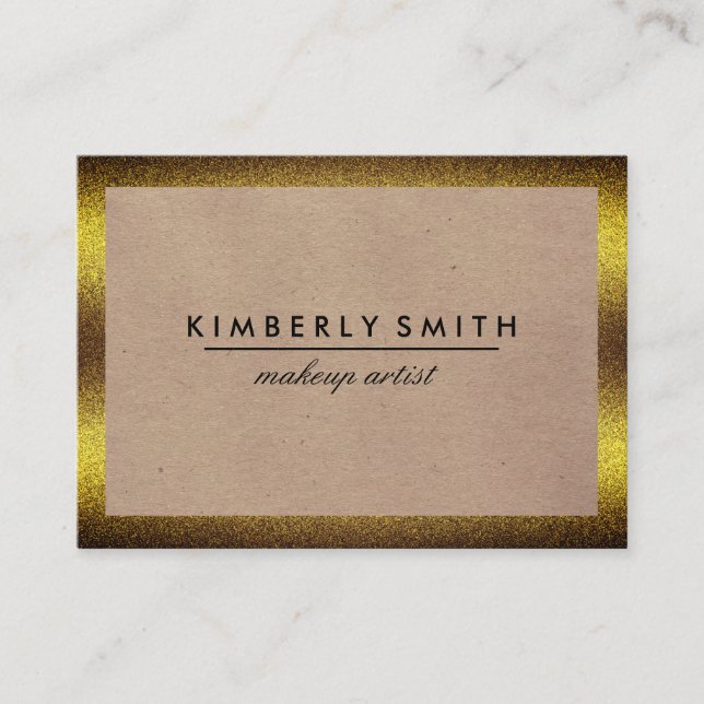 Classic Gold Border Business Card (Front)