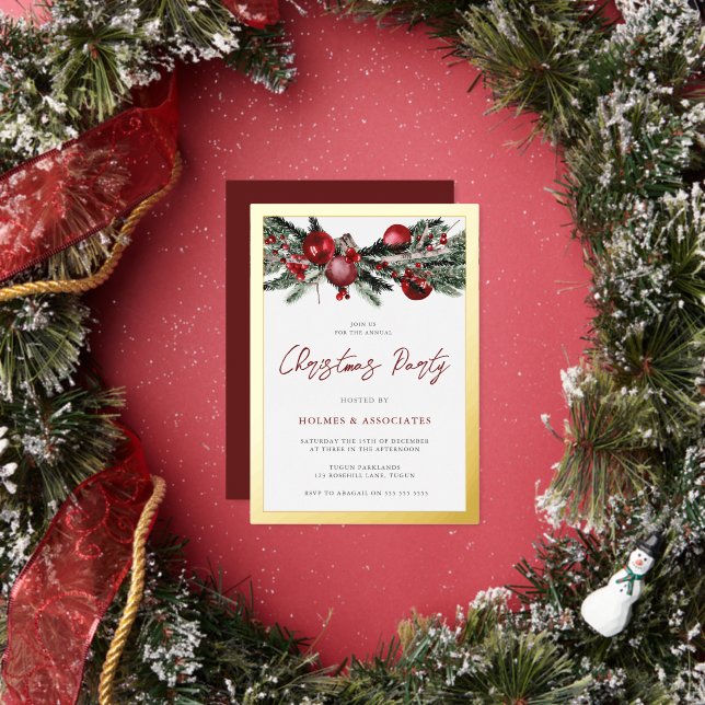 Classic Gold Border Corporate Christmas Party (Insitu)