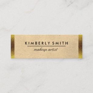 Classic Gold Border Mini Business Card