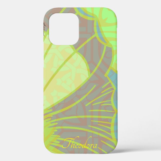 Classic Gold Butterfly Pistachio Violet Pattern Case-Mate iPhone Case (Back)