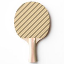 Classic Gold Diagonal Stripe Ping Pong Paddle