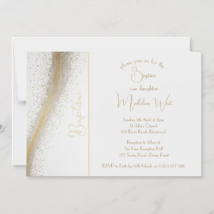 Classic Gold Dust Baptism Magnetic Invitation