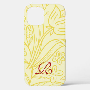 Classic Gold Elegant Floral iPhone 12 Case