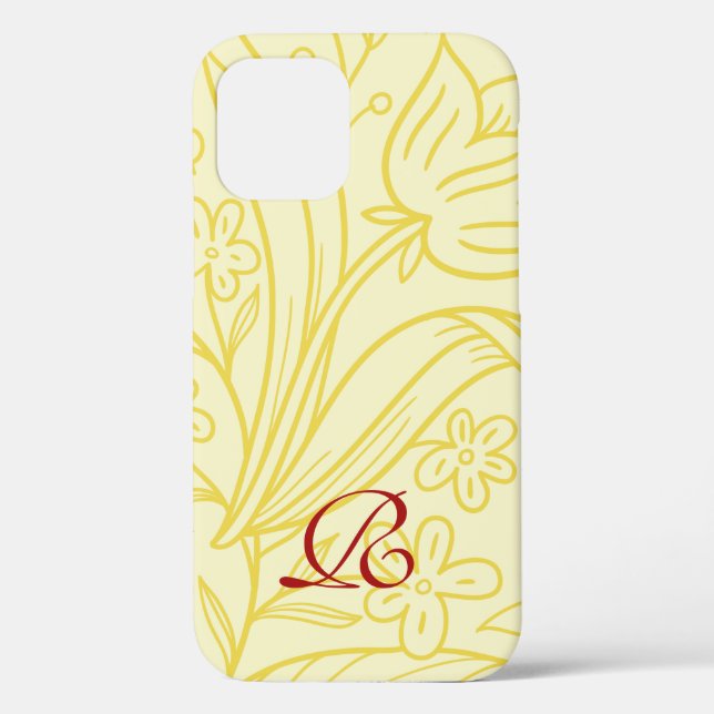 Classic Gold Elegant Floral Case-Mate iPhone Case (Back)