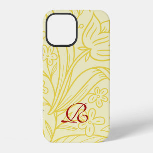 Classic Gold Elegant Floral iPhone 12 Case