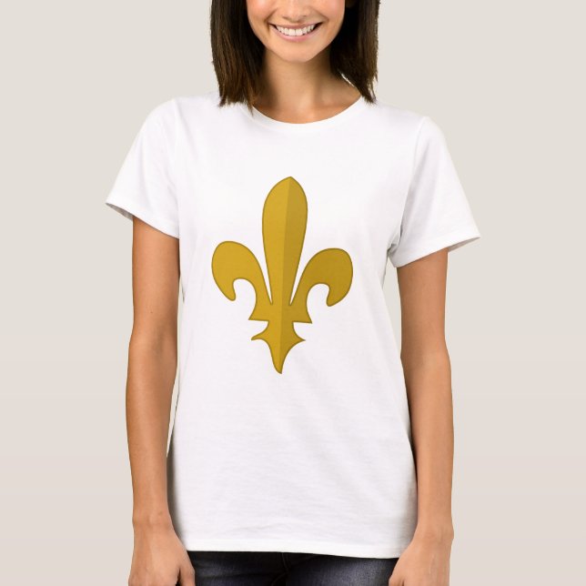 Classic Gold Fleur de lis womens t-shirt (Front)