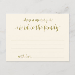 Classic Gold, Funeral Service, Share a memory Card