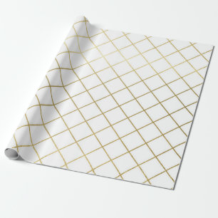 Classic Gold Geometric Abstract Pattern Wedding Wr Wrapping Paper