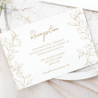 Classic Gold Greenery Wedding Reception