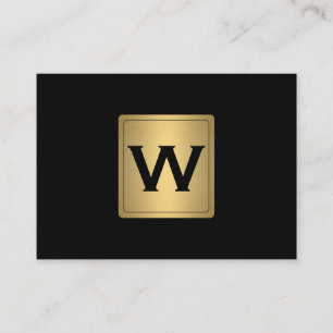 Classic Gold Label with Monogram Business Card