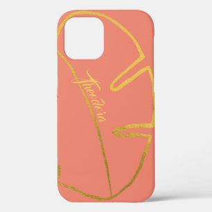 Classic Gold Leaf Elegant Purple Pink iPhone 12 Case