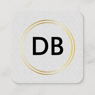 Classic Gold Lux Double Ring Square Business Card