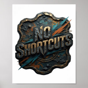 Classic Gold NO SHORTCUTS Poster