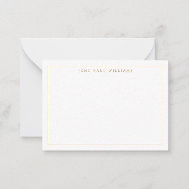 Classic Gold Professional Simple Thin Border Card (Front)