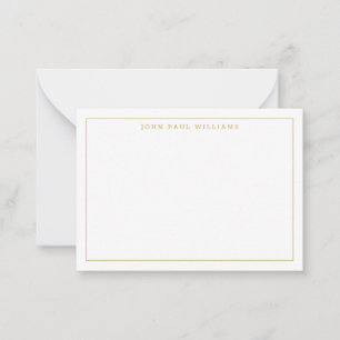 Classic Gold Professional Simple Thin Border Card