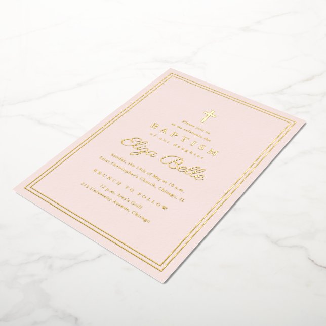 Classic Gold Religious Baptism & Christening (Rotated)