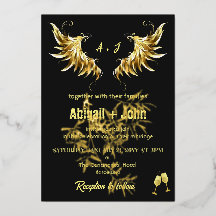 Classic Gold Wing leaf minimalist wedding