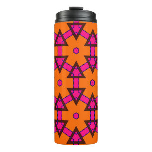 classic golden pattern. golden ornament in arabian thermal tumbler