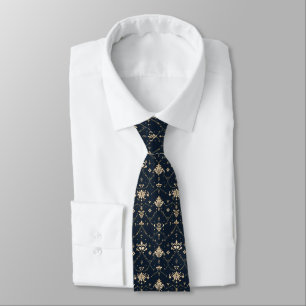Classic Golden Pattern Tie