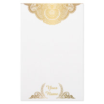 Classic Golden Personalised Stationery