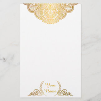 Classic Golden Personalised Stationery