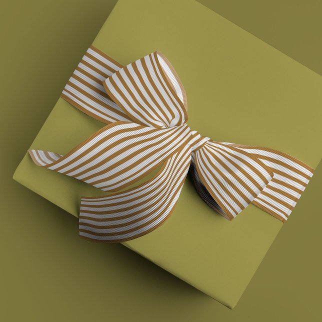 Classic Golden Stripe Satin Ribbon (Classic golden stripe ribbon)