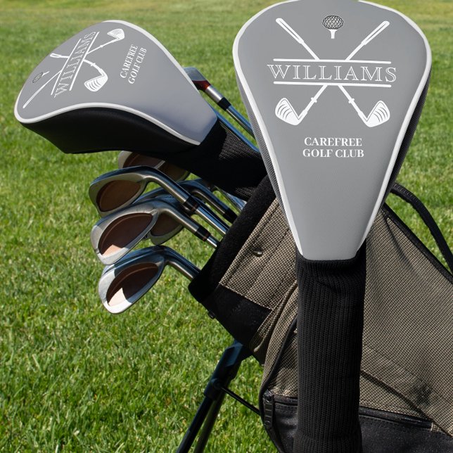 Classic Golf Club Player Name Grey Golf Head Cover (Creator Uploaded)