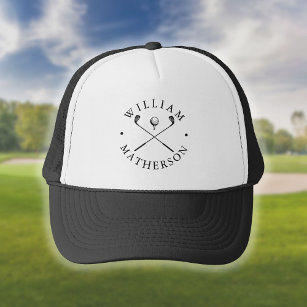 Classic Golf Clubs Custom Name Golfer Trucker Hat