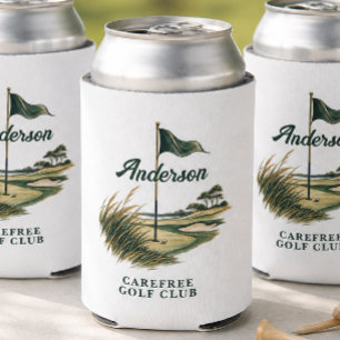 Classic Golf Course Club Name Can Cooler