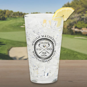 Classic Golf Hole in One Personalised Glass