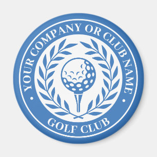 Classic Golf Personalised Name Blue Magnet