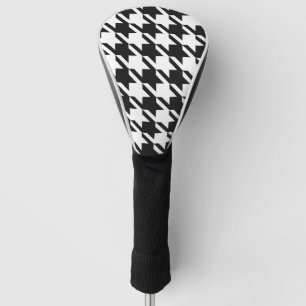 Classic Golfer Black Pepita Houndstooth Pattern  Golf Head Cover
