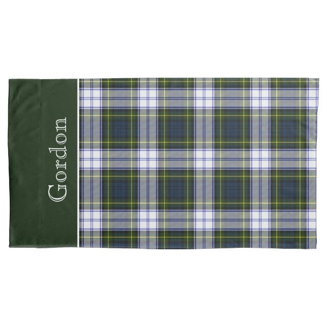 Classic Gordon Dress Tartan Plaid King Pillow Case (Front)
