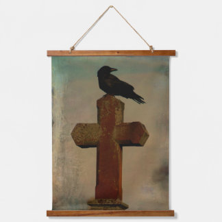Classic Goth Crow Hanging Tapestry