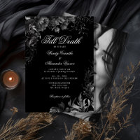 Classic Gothic Black 'Till Death Wedding Photo