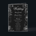 Classic Gothic Black Wedding Folded Program<br><div class="desc">Introducing the timeless allure of our Classic Gothic Black Wedding Folded Program design, where elegance meets the ethereal. An enchanting touch of dark romance adorned with intricate botanical motifs, featuring black backgrounds embellished with lush peonies and delicate roses that exude a moody sophistication perfect for your special day. Offering an...</div>