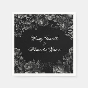 Classic Gothic Black Wedding Napkin