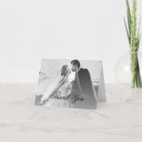 Classic Gothic Black Wedding Photo Folded