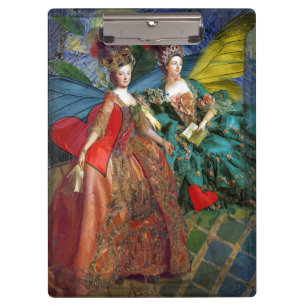 Classic Gothic Gemini Whimsical Butterfly Woman Clipboard