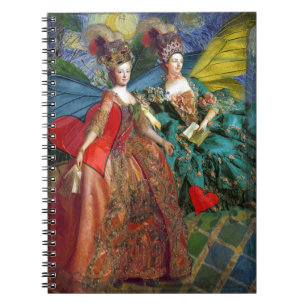 Classic Gothic Gemini Whimsical Butterfly Woman Notebook