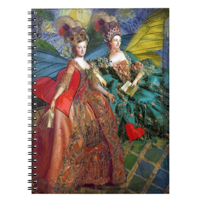Classic Gothic Gemini Whimsical Butterfly Woman Notebook (Front)