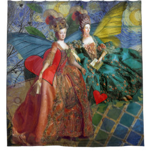 Classic Gothic Gemini Whimsical Butterfly Woman Shower Curtain