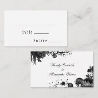 Classic Gothic White Wedding Menu Choice Flat